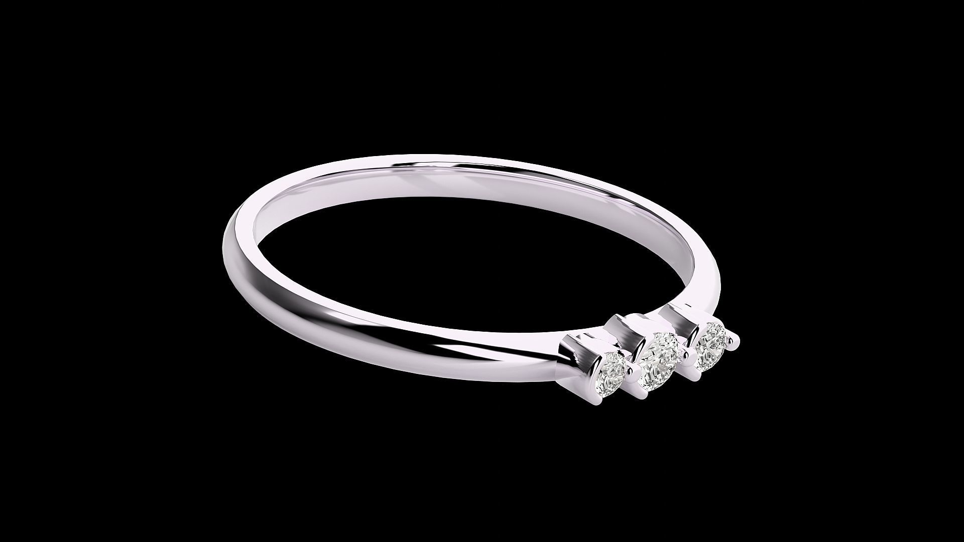 Ultra light wt minimalist Women Ring 3dm stl renders 3D print model_11