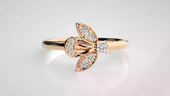 Bees Ultra light wt minimalist Women Ring 3dm stl renders 3D print model