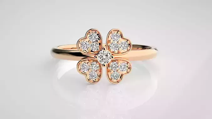 Flower Ultra light wt minimalist Women Ring 3dm stl renders 3D print model