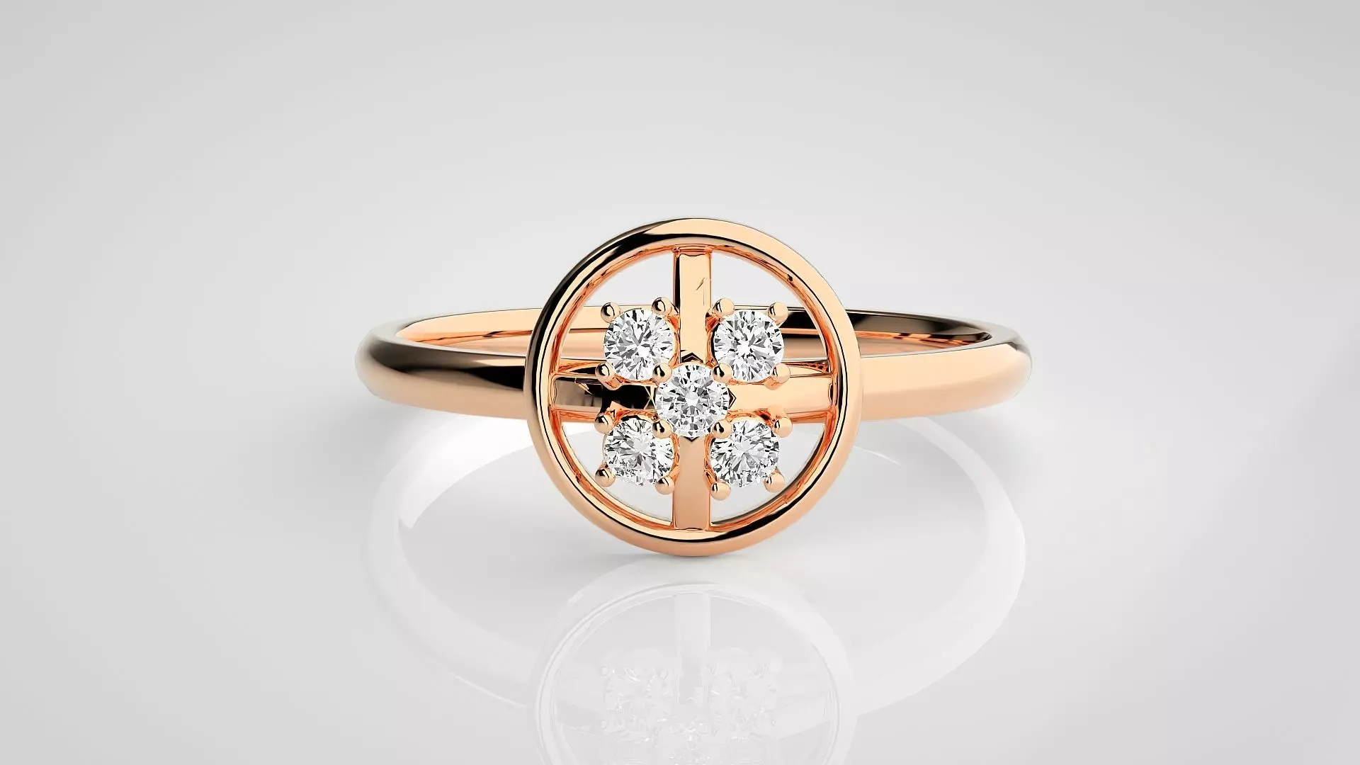 Circle Ultra light wt minimalist Women Ring 3dm stl renders 3D print model_0