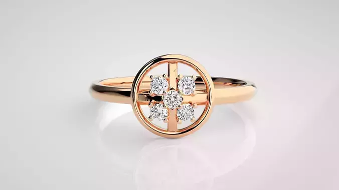 Circle Ultra light wt minimalist Women Ring 3dm stl renders 3D print model