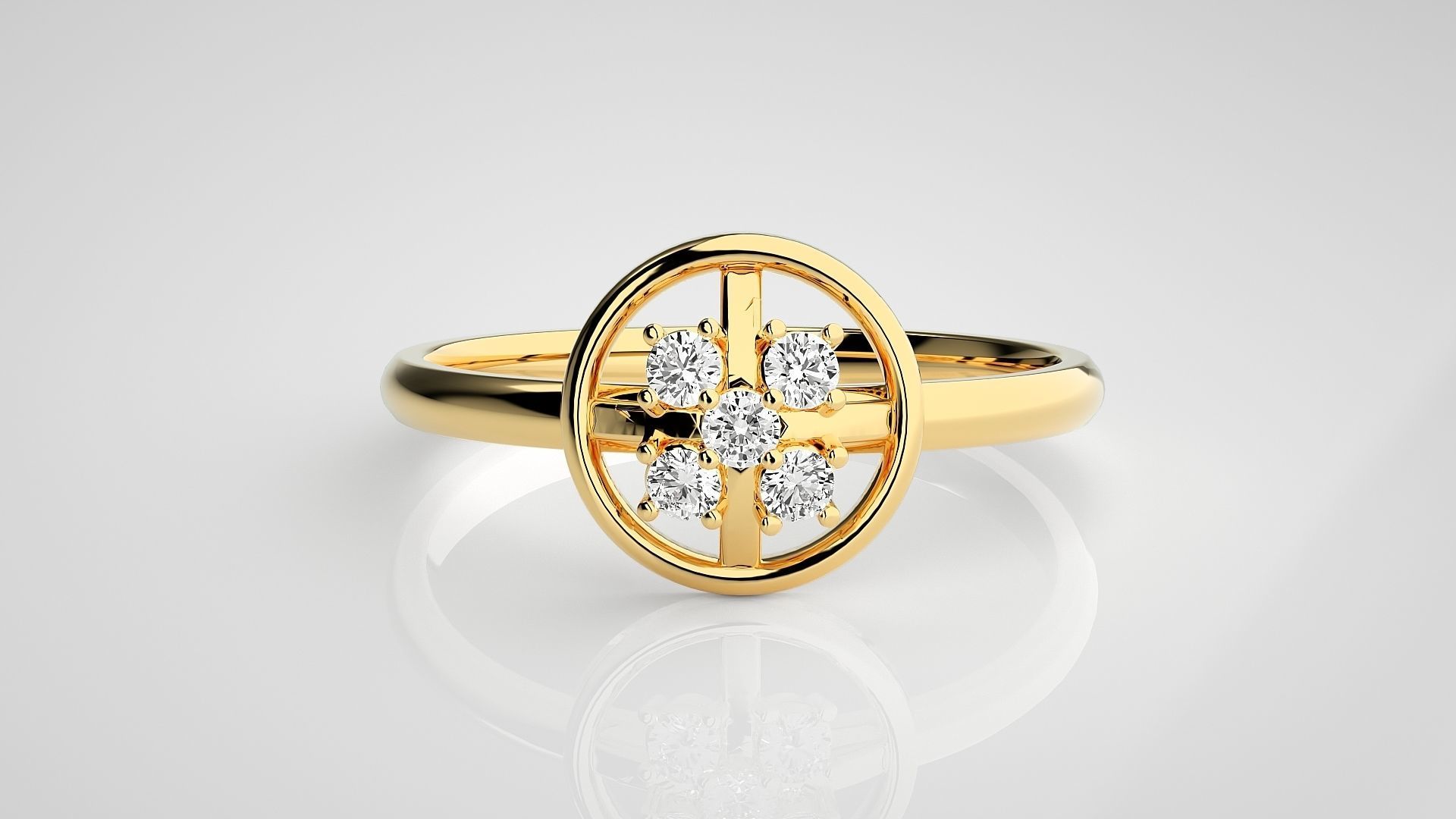 Circle Ultra light wt minimalist Women Ring 3dm stl renders 3D print model_13