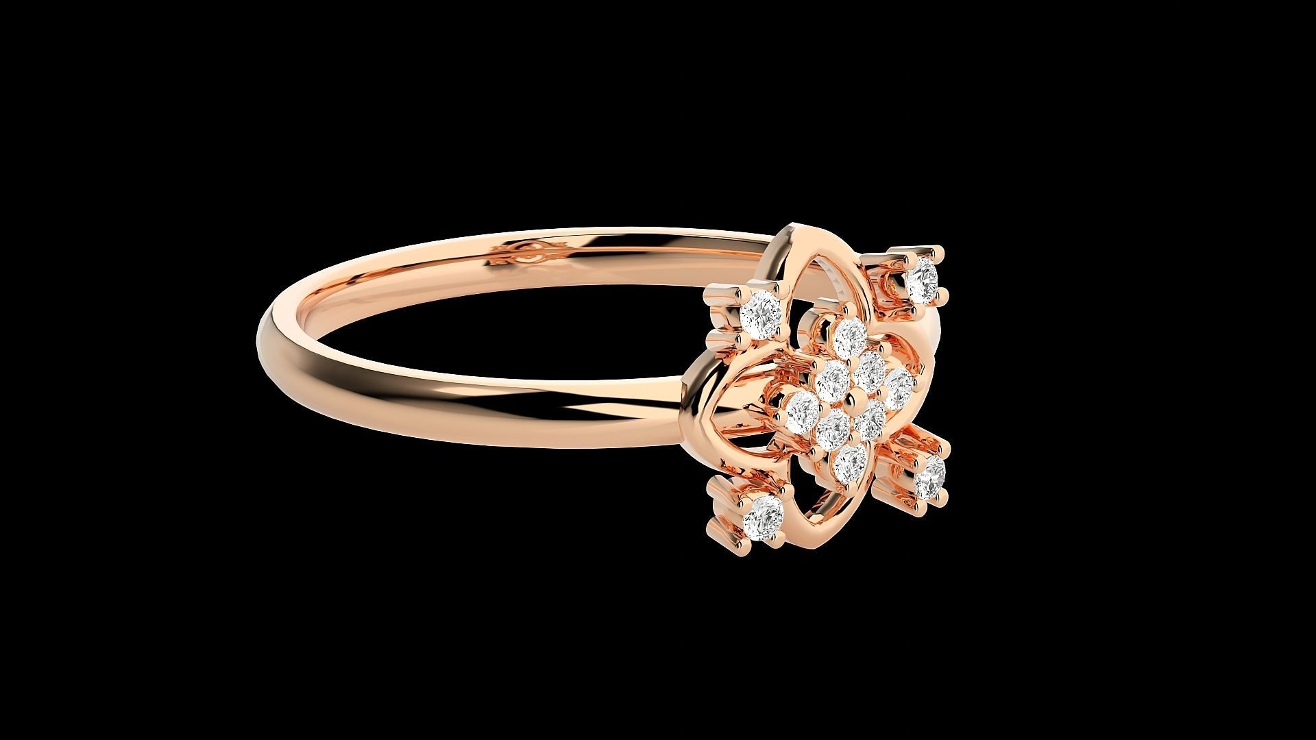 Ultra light wt minimalist Women Ring 3dm stl renders 3D print model_5