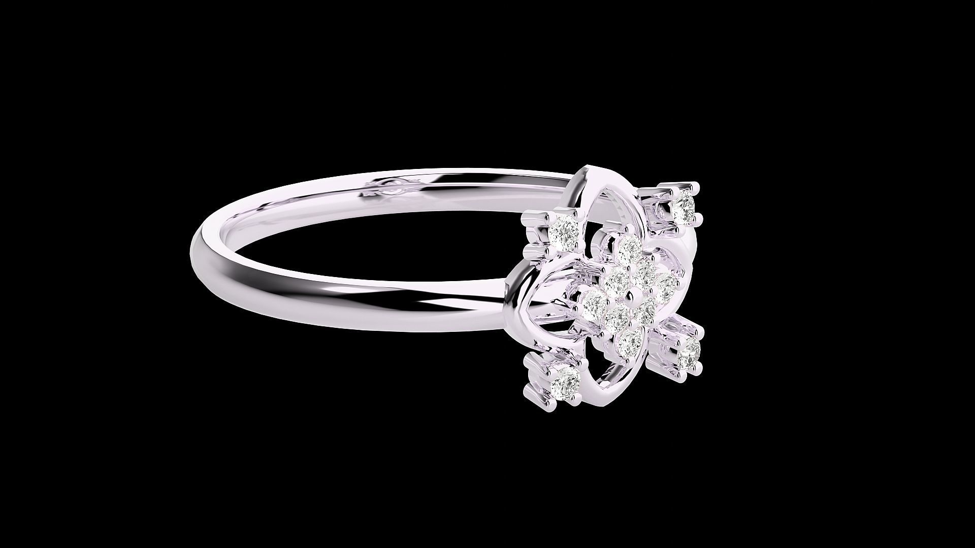 Ultra light wt minimalist Women Ring 3dm stl renders 3D print model_11