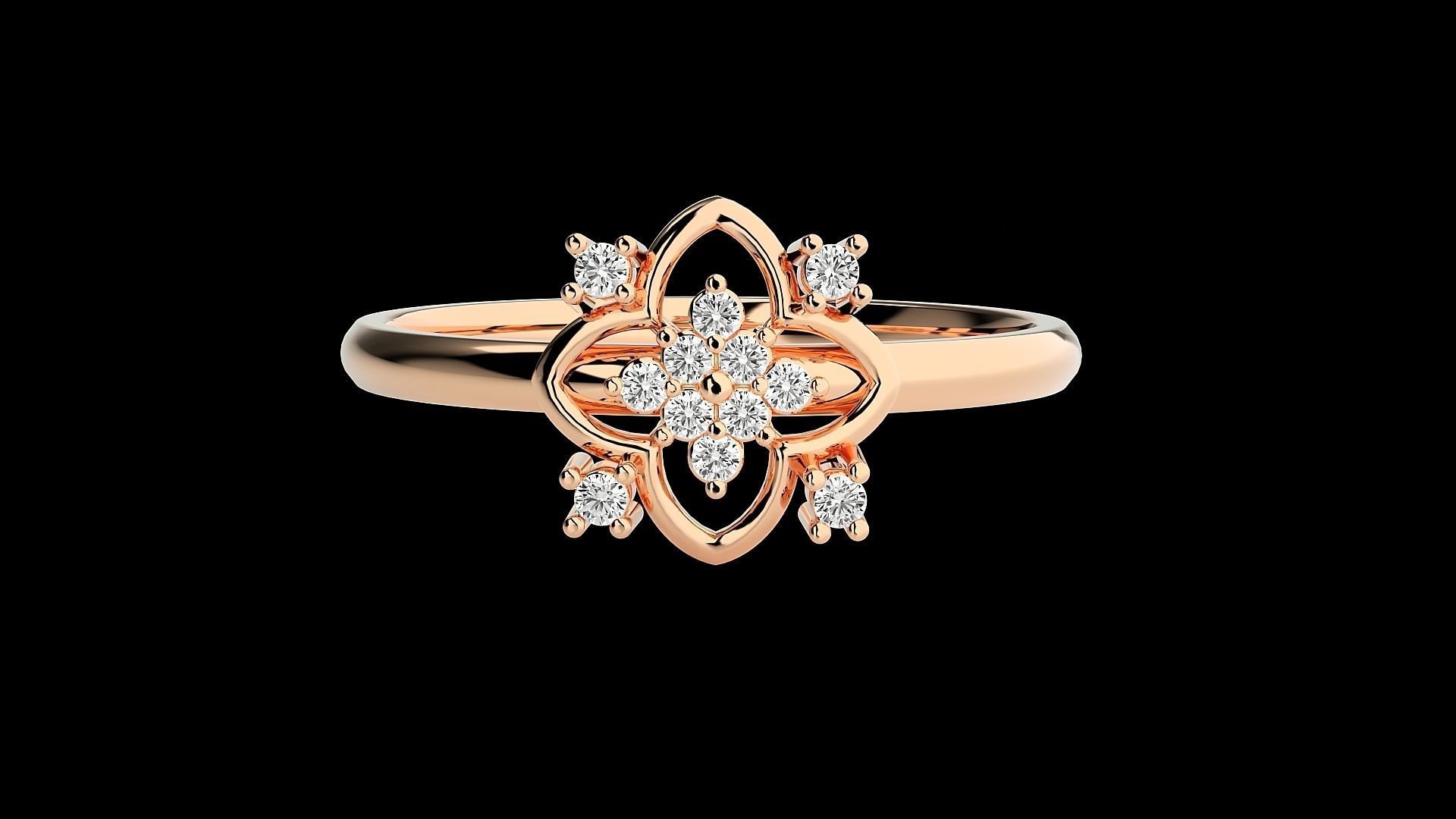 Ultra light wt minimalist Women Ring 3dm stl renders 3D print model_3