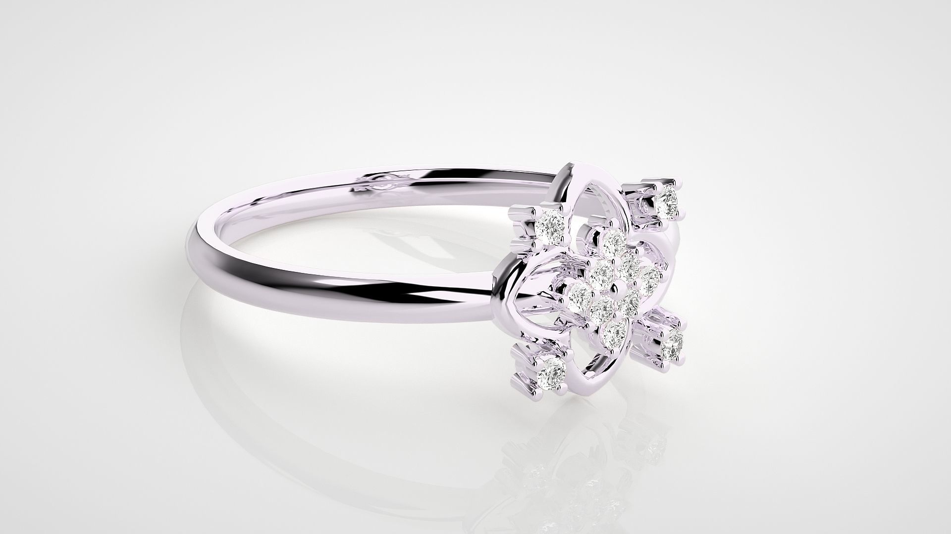 Ultra light wt minimalist Women Ring 3dm stl renders 3D print model_8