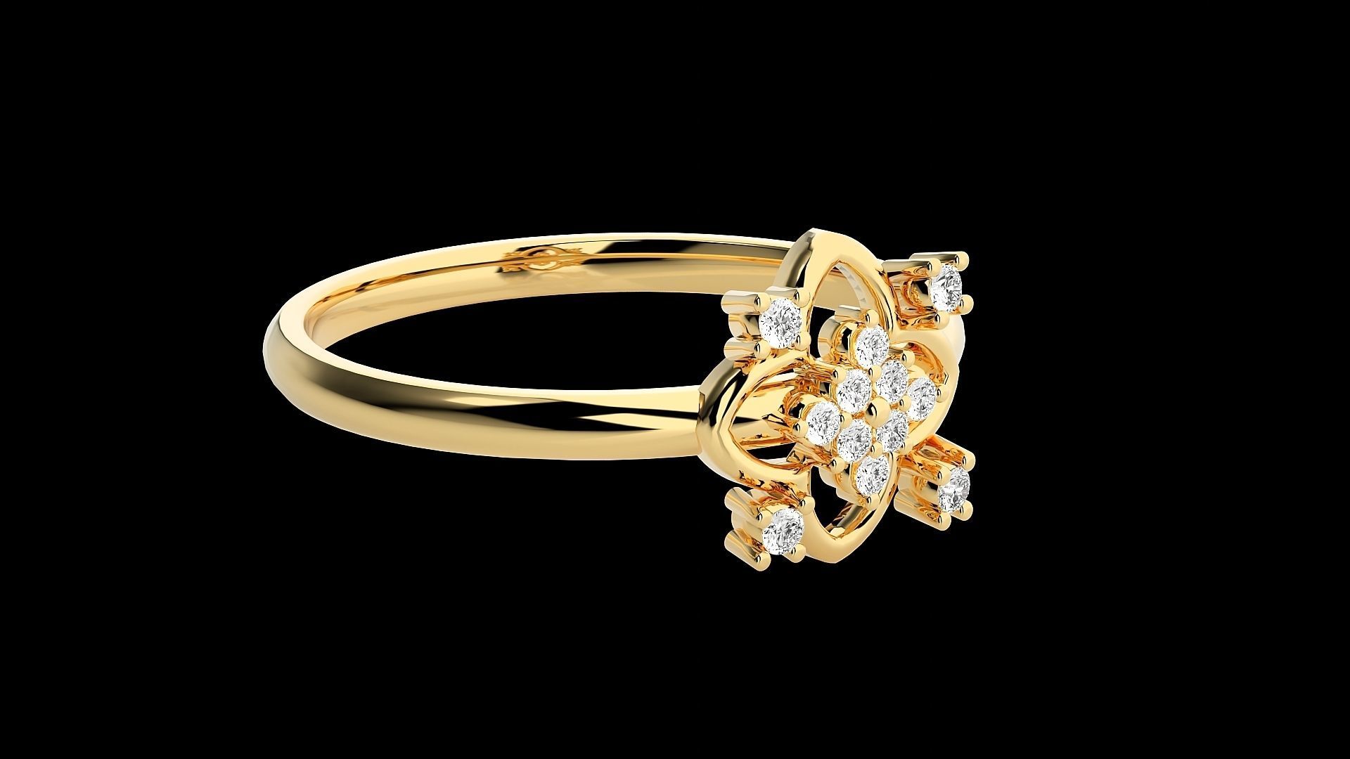 Ultra light wt minimalist Women Ring 3dm stl renders 3D print model_17