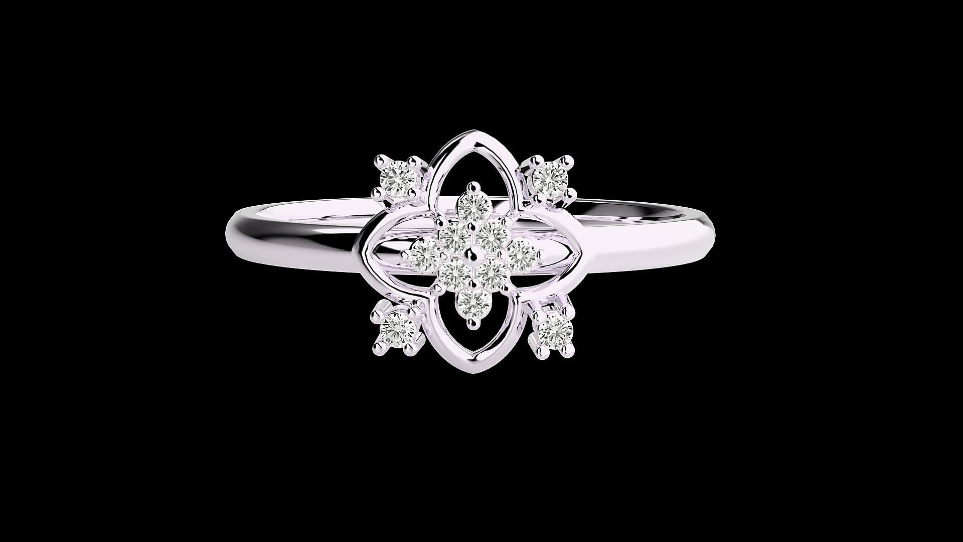 Ultra light wt minimalist Women Ring 3dm stl renders 3D print model_10