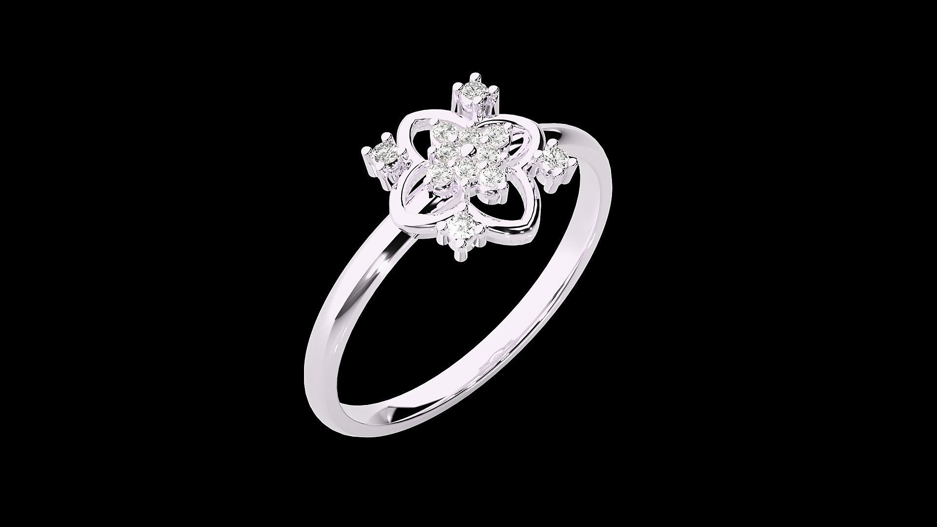 Ultra light wt minimalist Women Ring 3dm stl renders 3D print model_12