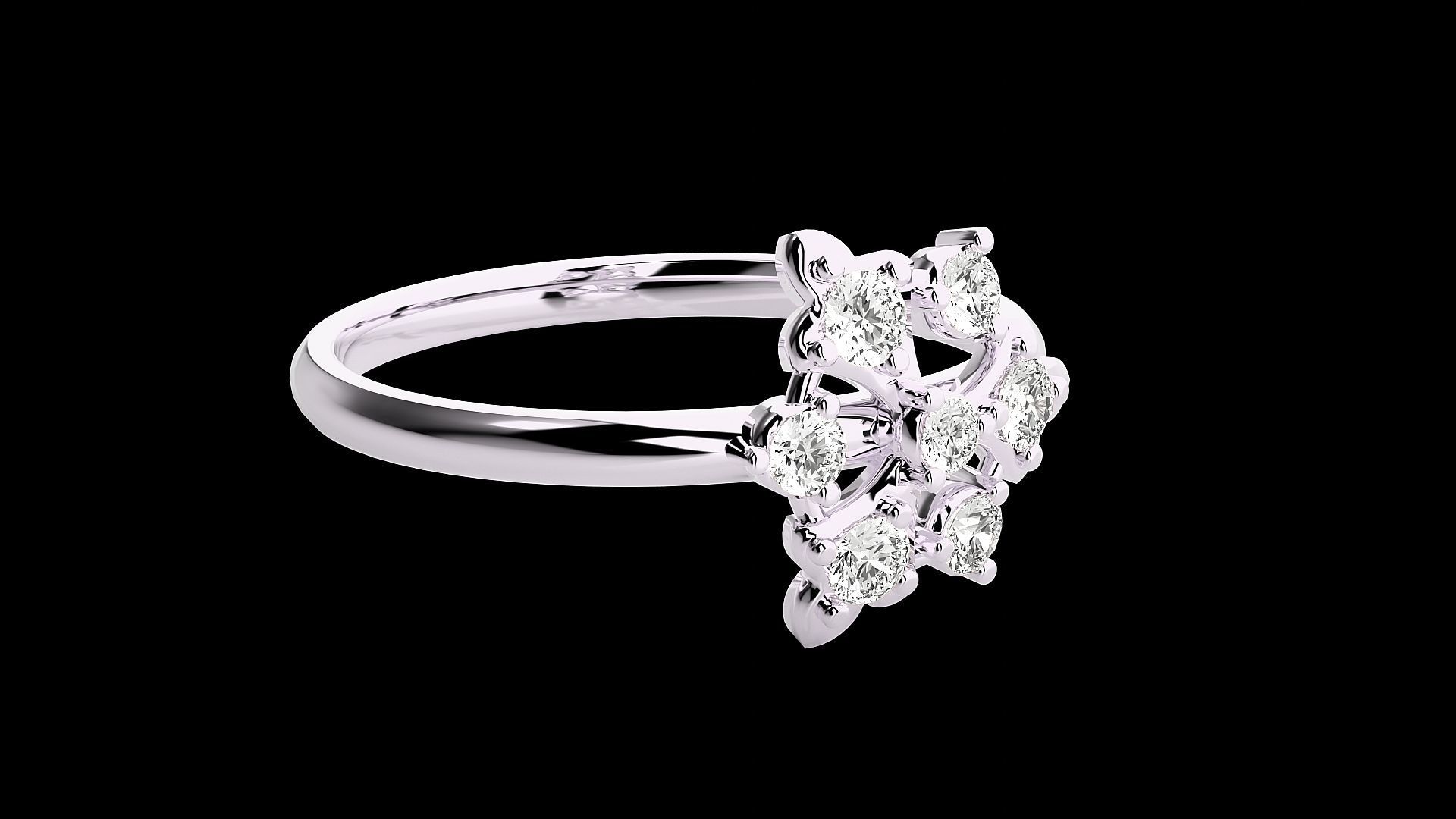 Ultra light wt minimalist Women Ring 3dm stl renders 3D print model_11