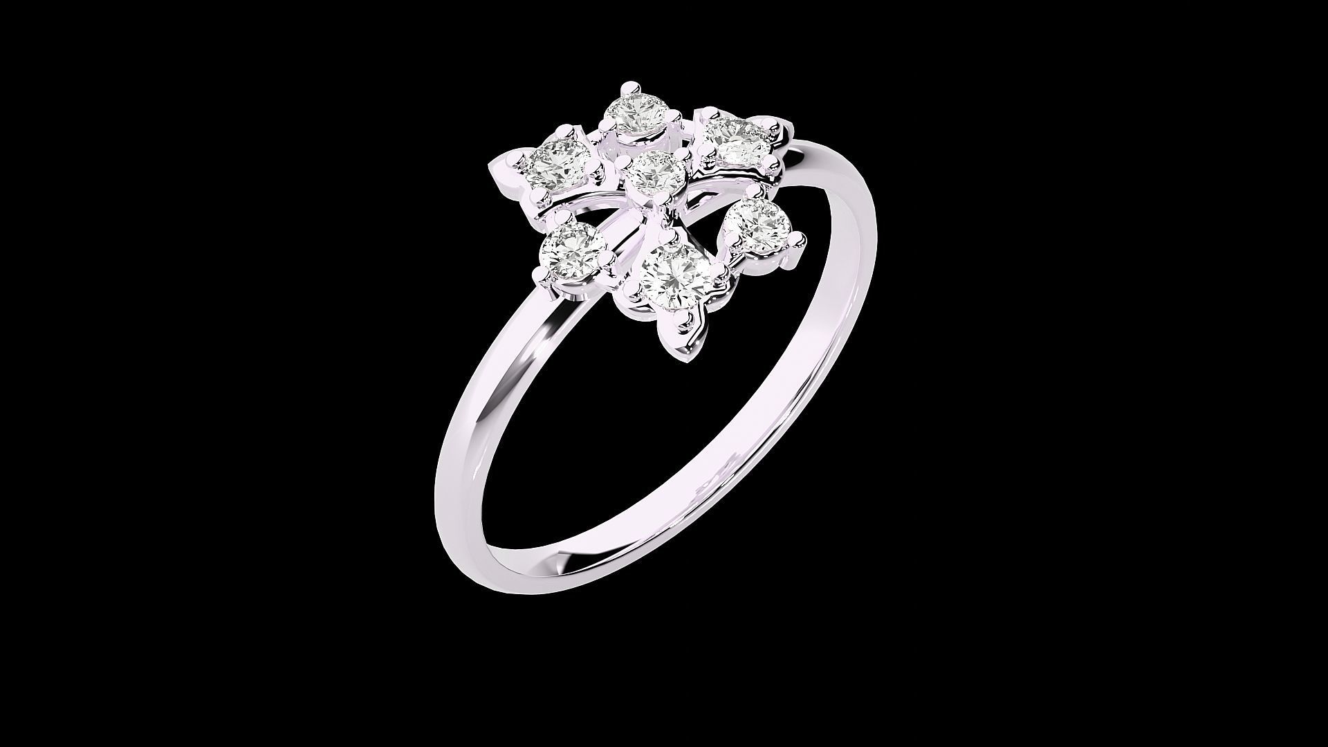 Ultra light wt minimalist Women Ring 3dm stl renders 3D print model_12