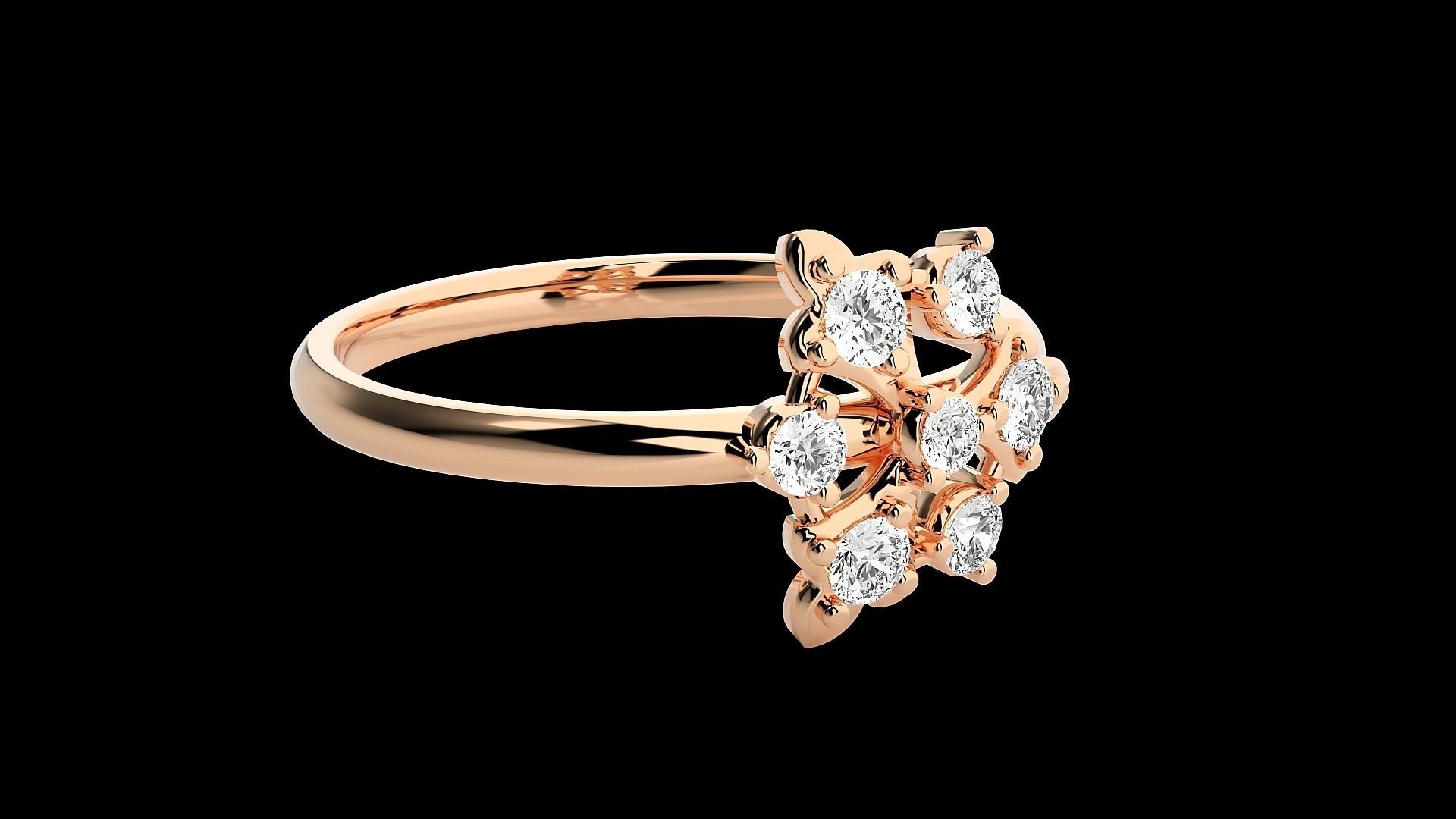 Ultra light wt minimalist Women Ring 3dm stl renders 3D print model_5