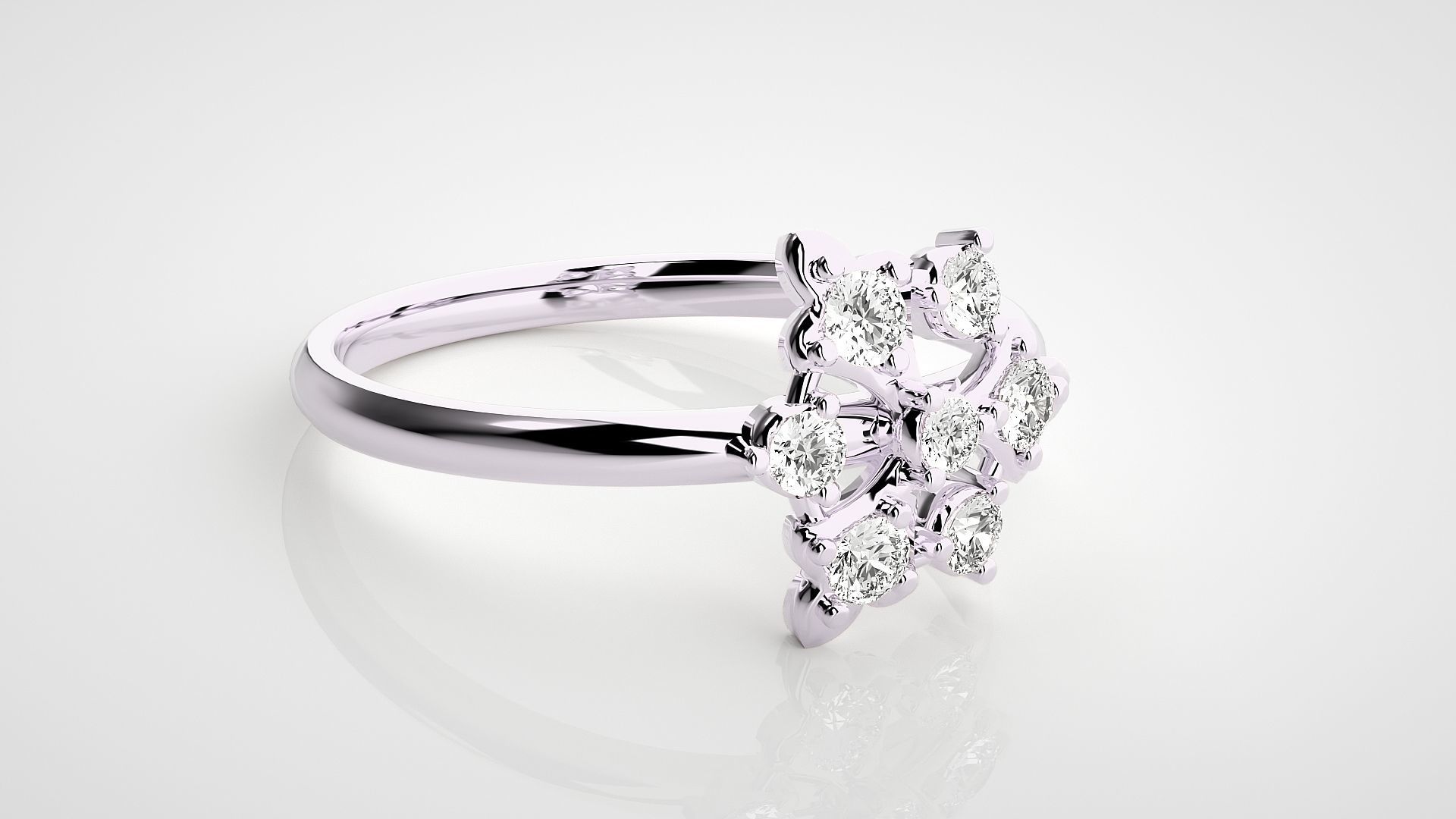 Ultra light wt minimalist Women Ring 3dm stl renders 3D print model_8