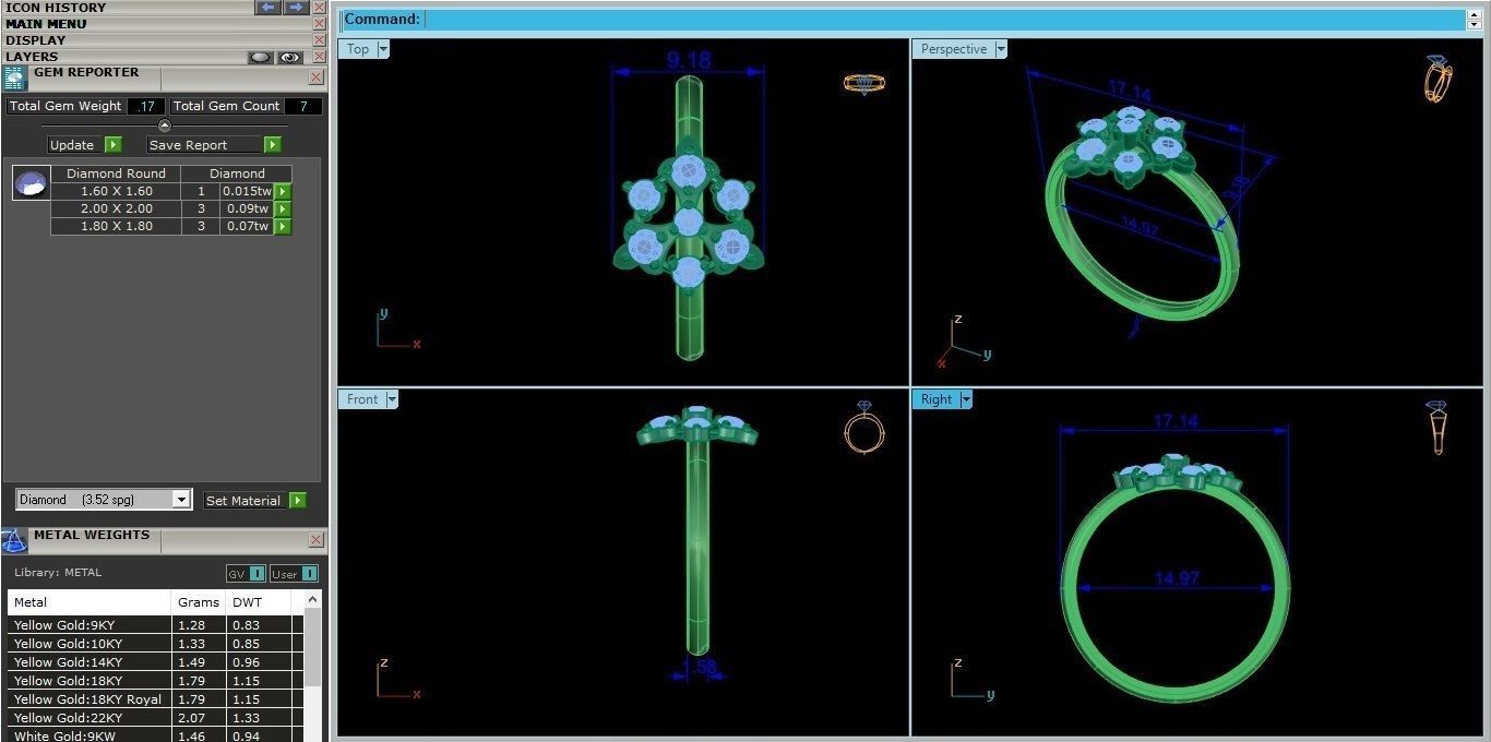 Ultra light wt minimalist Women Ring 3dm stl renders 3D print model_4