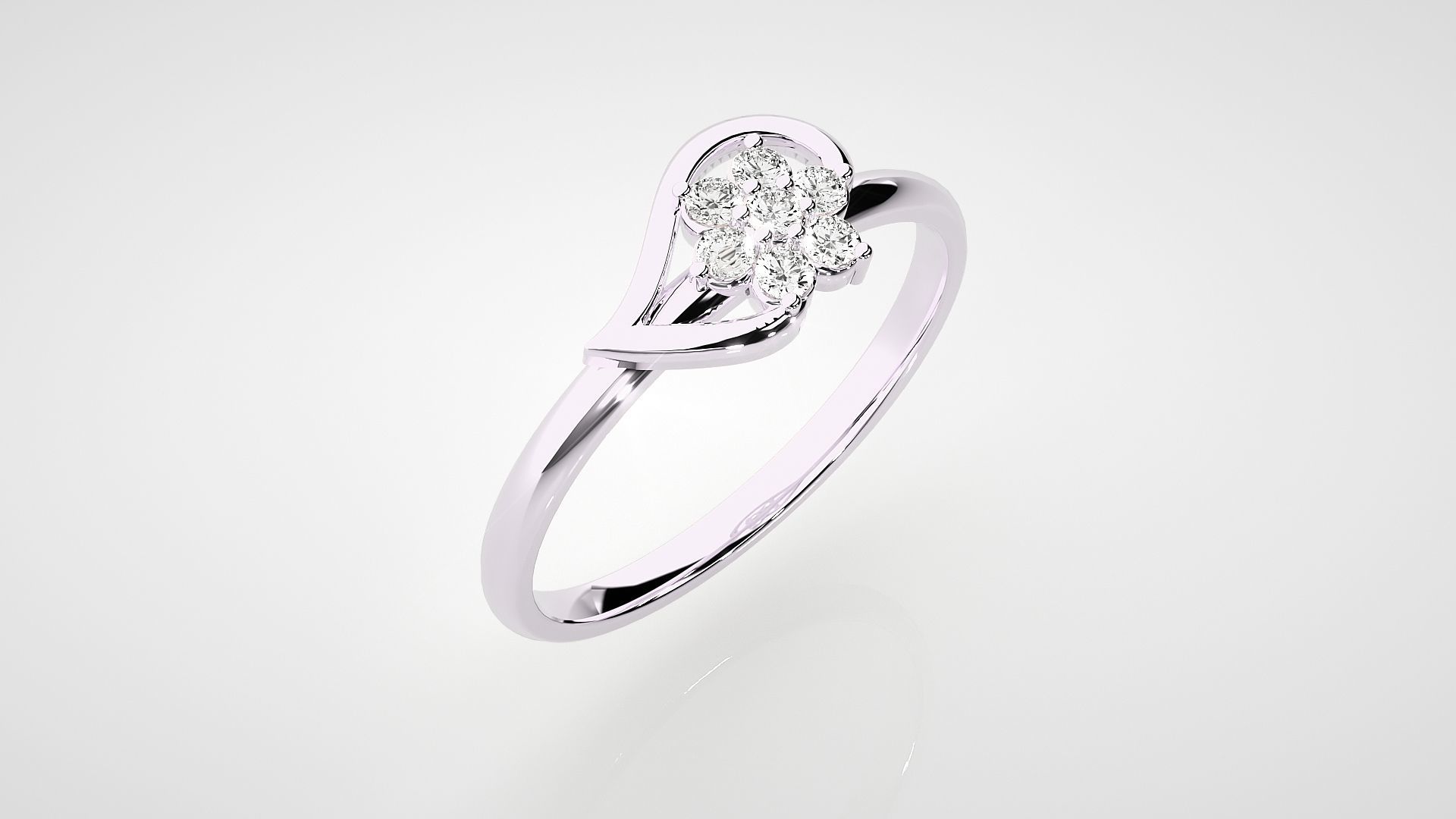 Ultra light wt minimalist Women Ring 3dm stl renders 3D print model_9