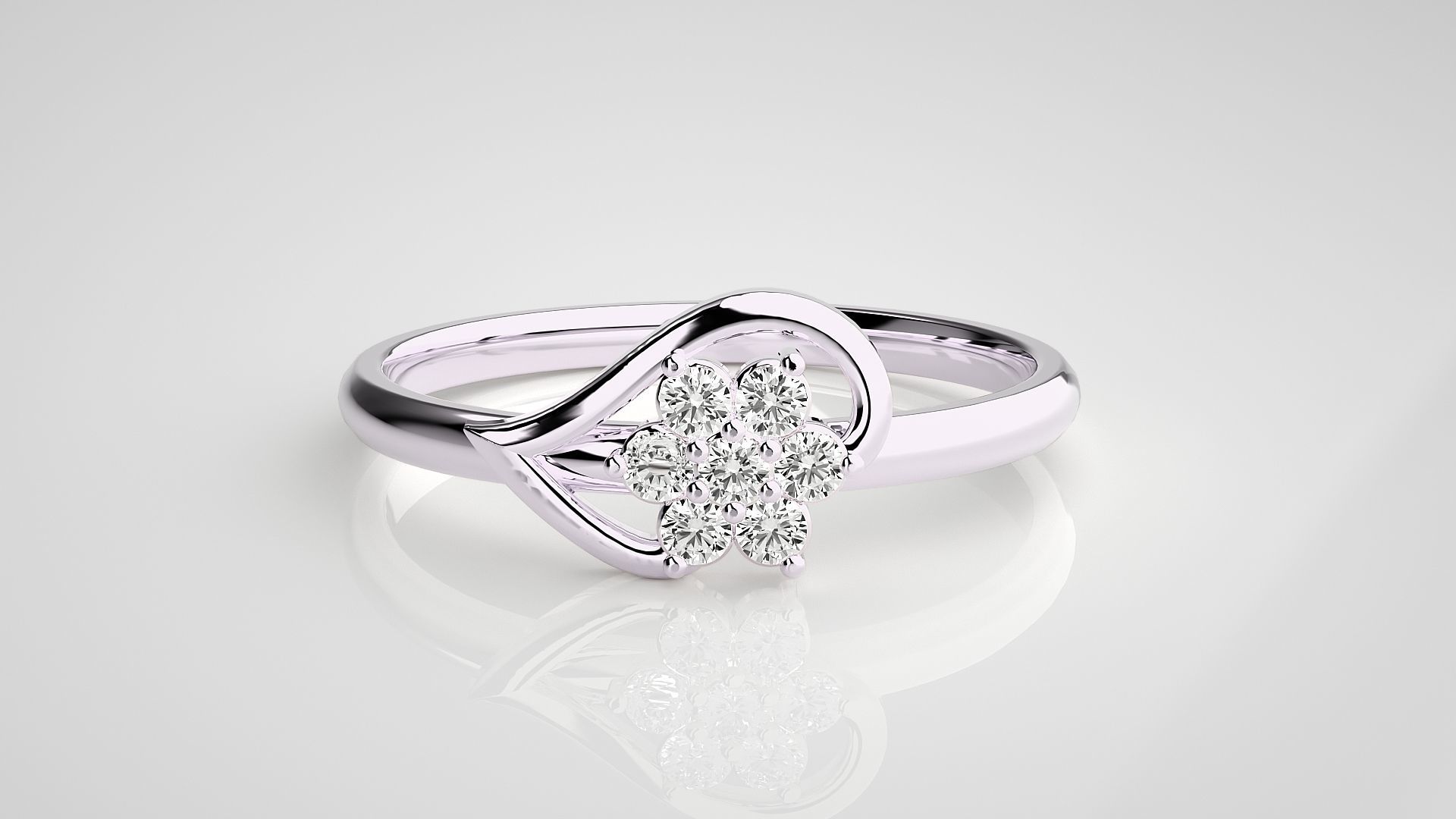 Ultra light wt minimalist Women Ring 3dm stl renders 3D print model_7