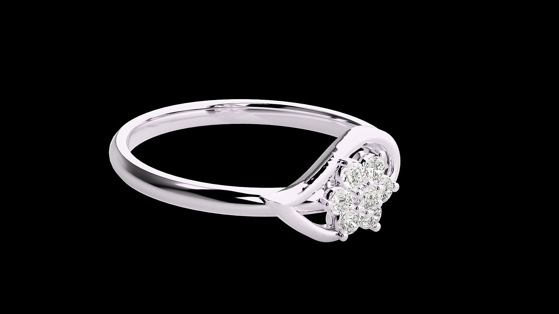 Ultra light wt minimalist Women Ring 3dm stl renders 3D print model_11