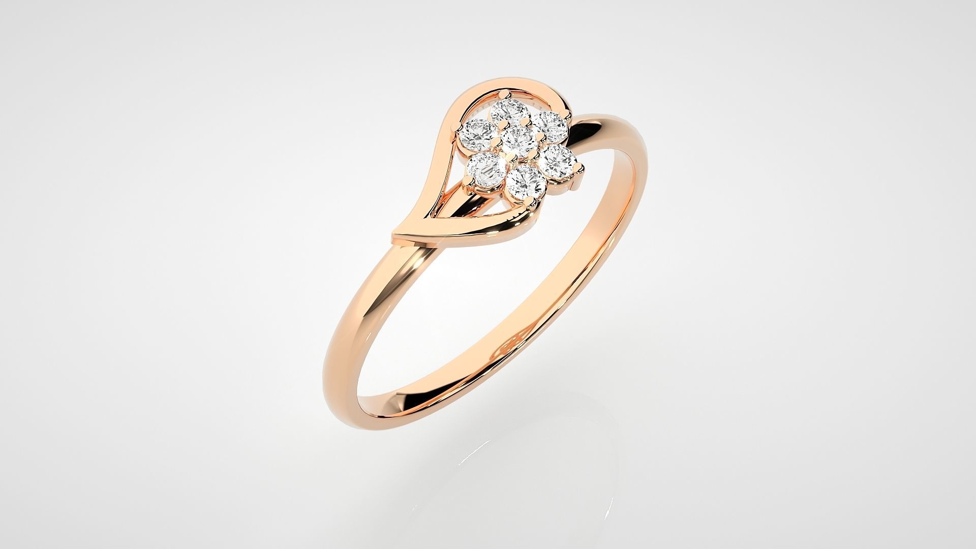 Ultra light wt minimalist Women Ring 3dm stl renders 3D print model_2