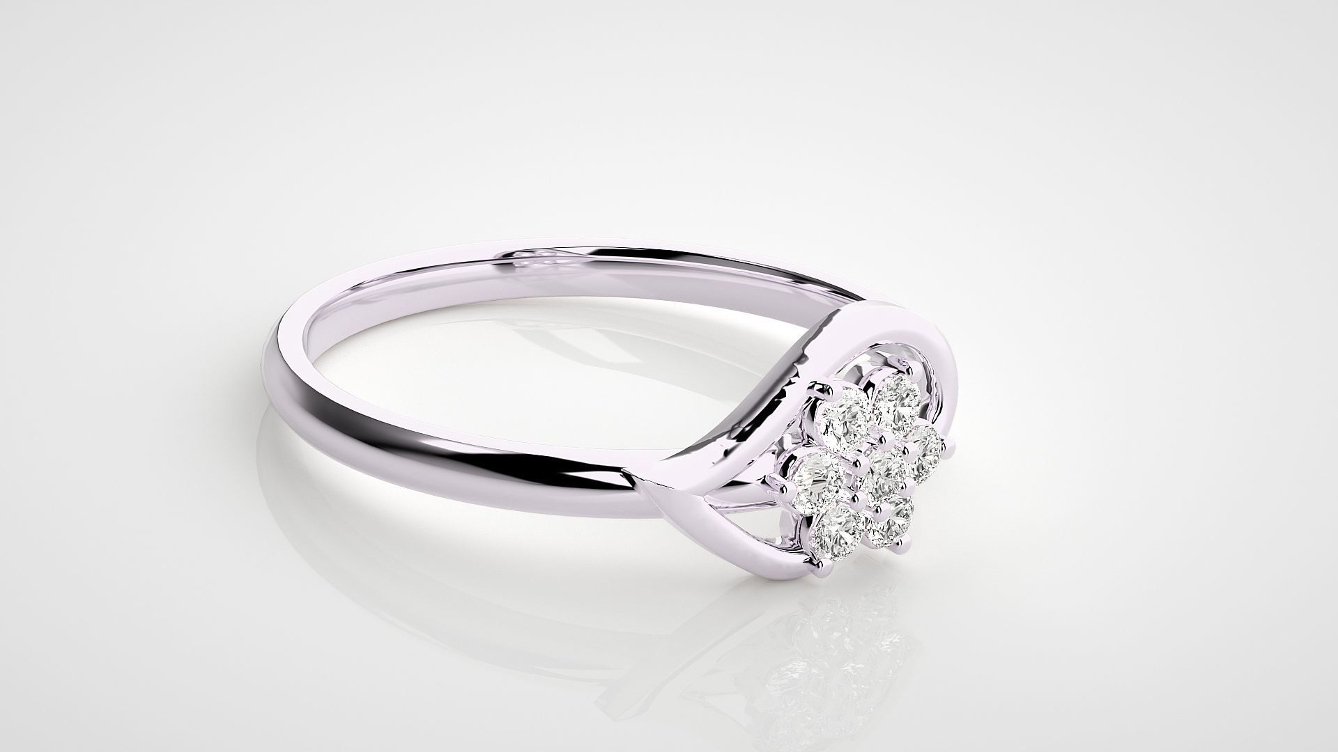 Ultra light wt minimalist Women Ring 3dm stl renders 3D print model_8