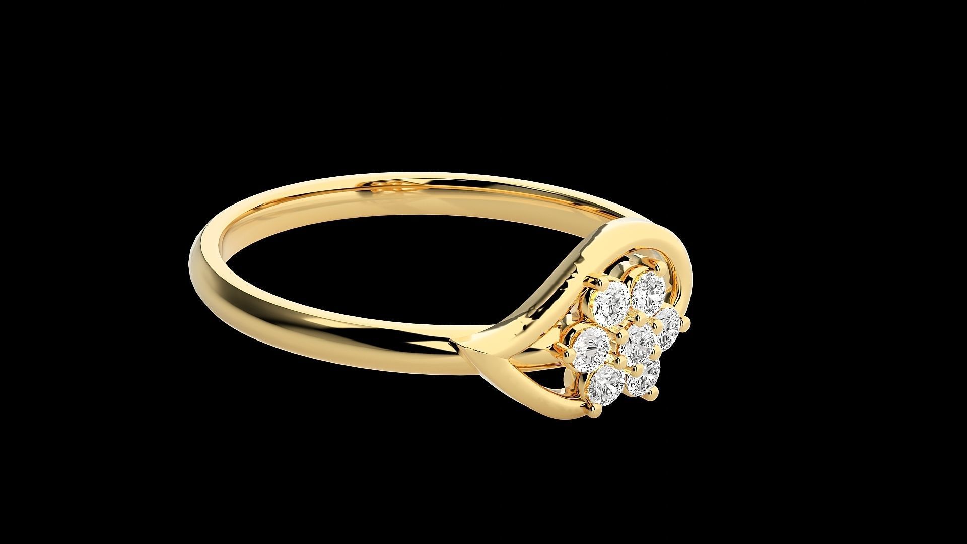 Ultra light wt minimalist Women Ring 3dm stl renders 3D print model_17