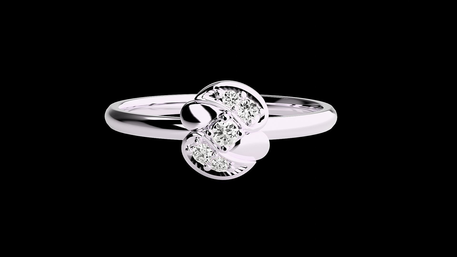 Ultra light wt minimalist Women Ring 3dm stl renders 3D print model_10