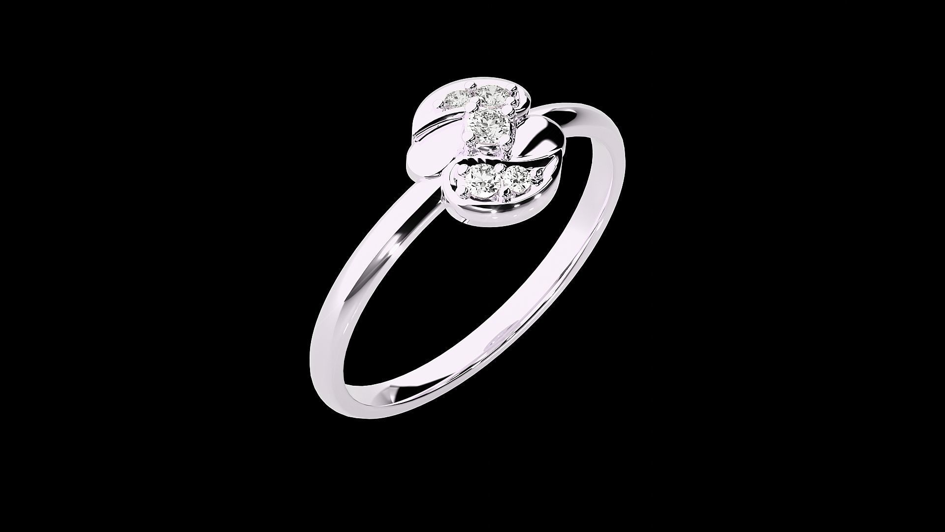 Ultra light wt minimalist Women Ring 3dm stl renders 3D print model_12