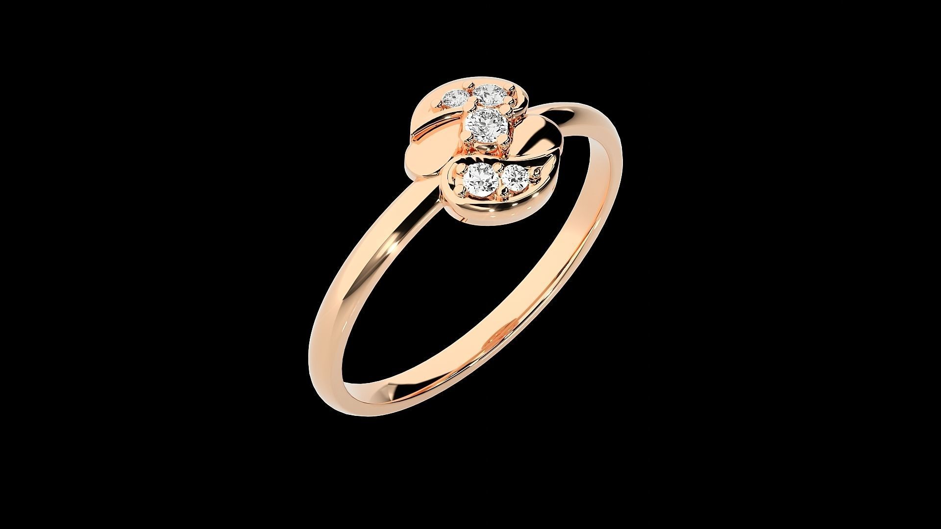 Ultra light wt minimalist Women Ring 3dm stl renders 3D print model_6