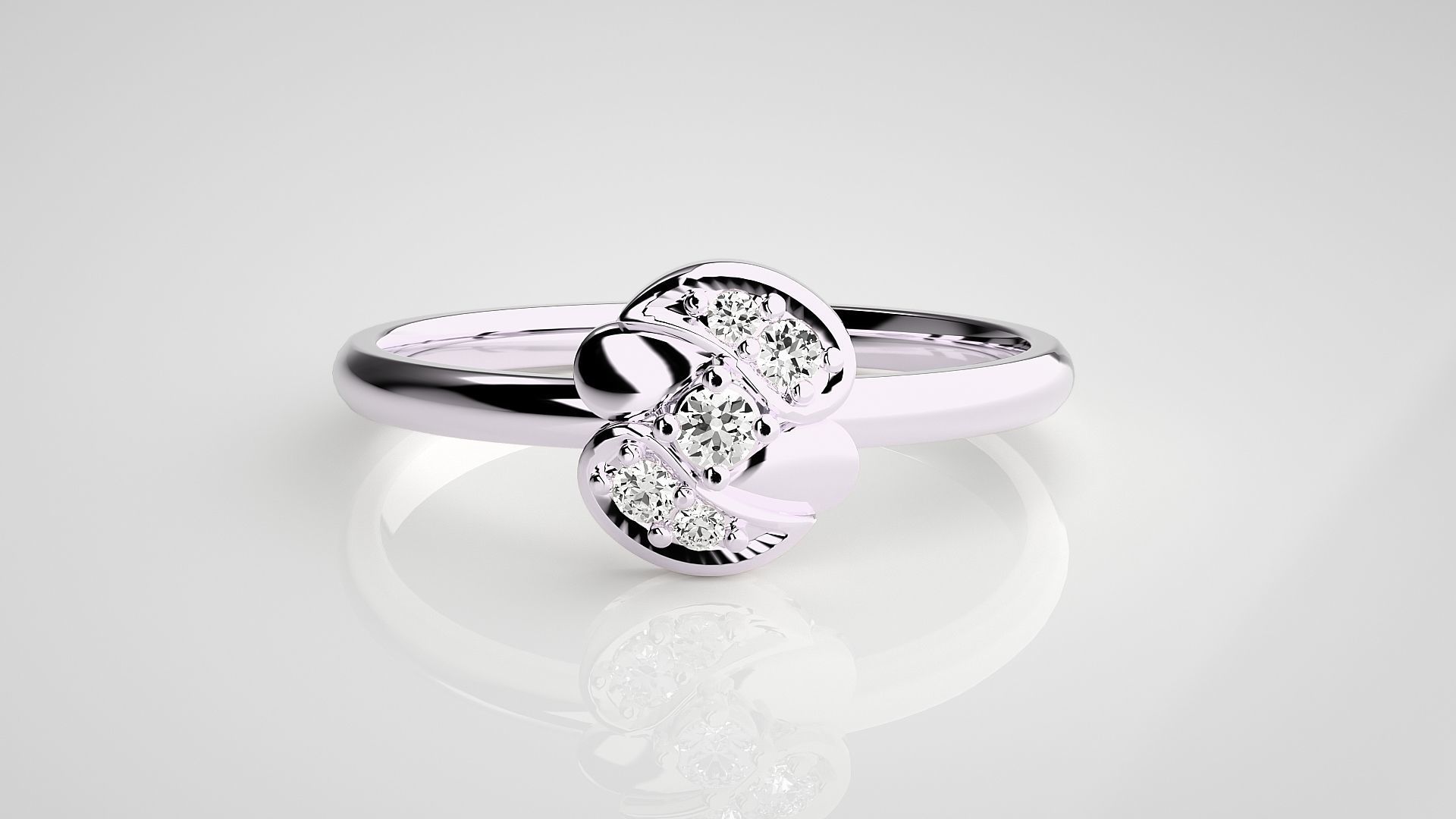 Ultra light wt minimalist Women Ring 3dm stl renders 3D print model_7