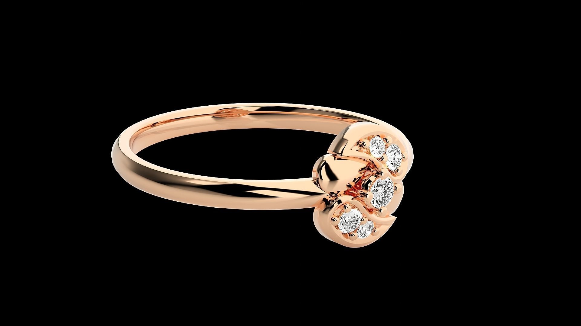 Ultra light wt minimalist Women Ring 3dm stl renders 3D print model_5