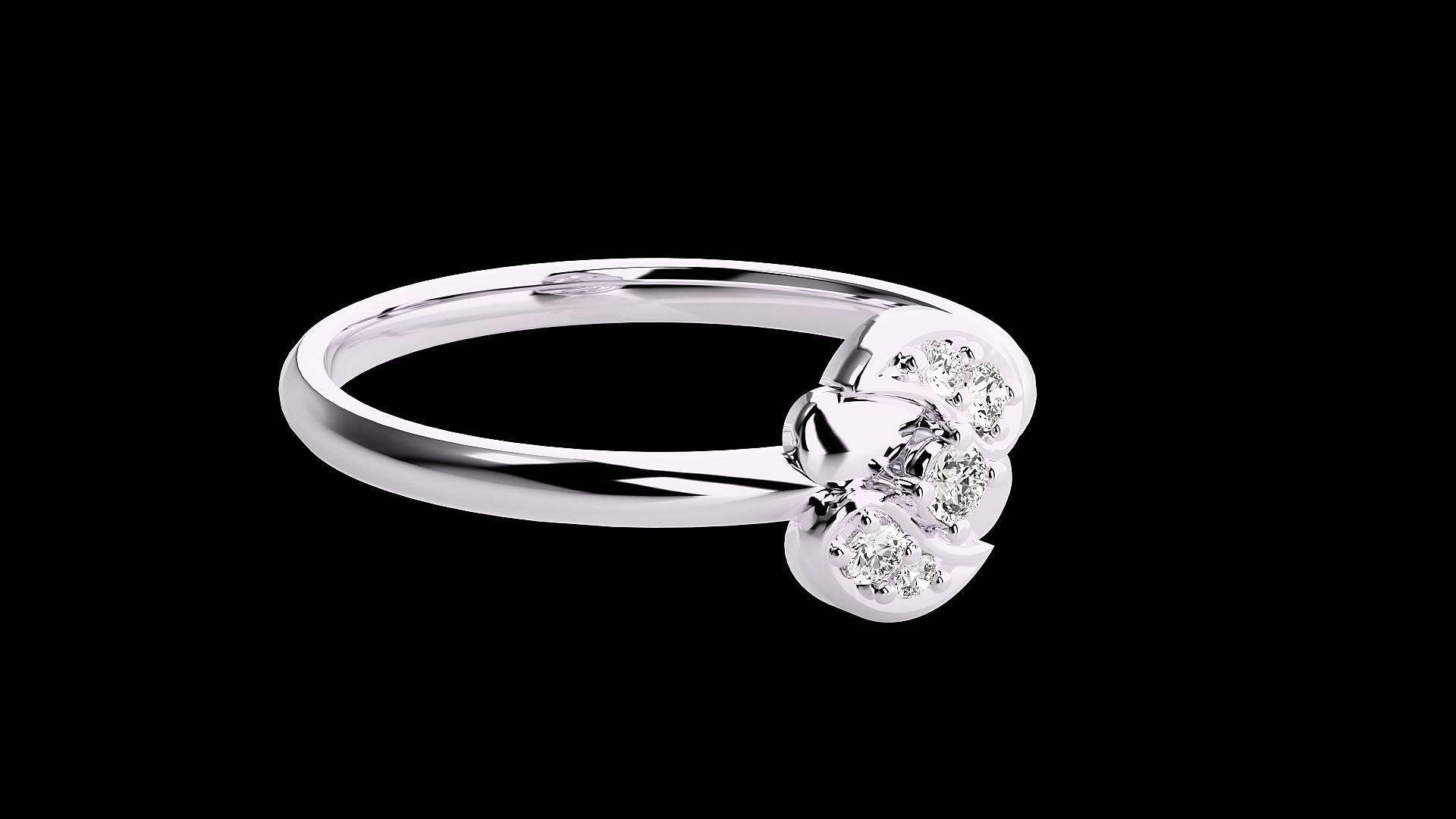 Ultra light wt minimalist Women Ring 3dm stl renders 3D print model_11