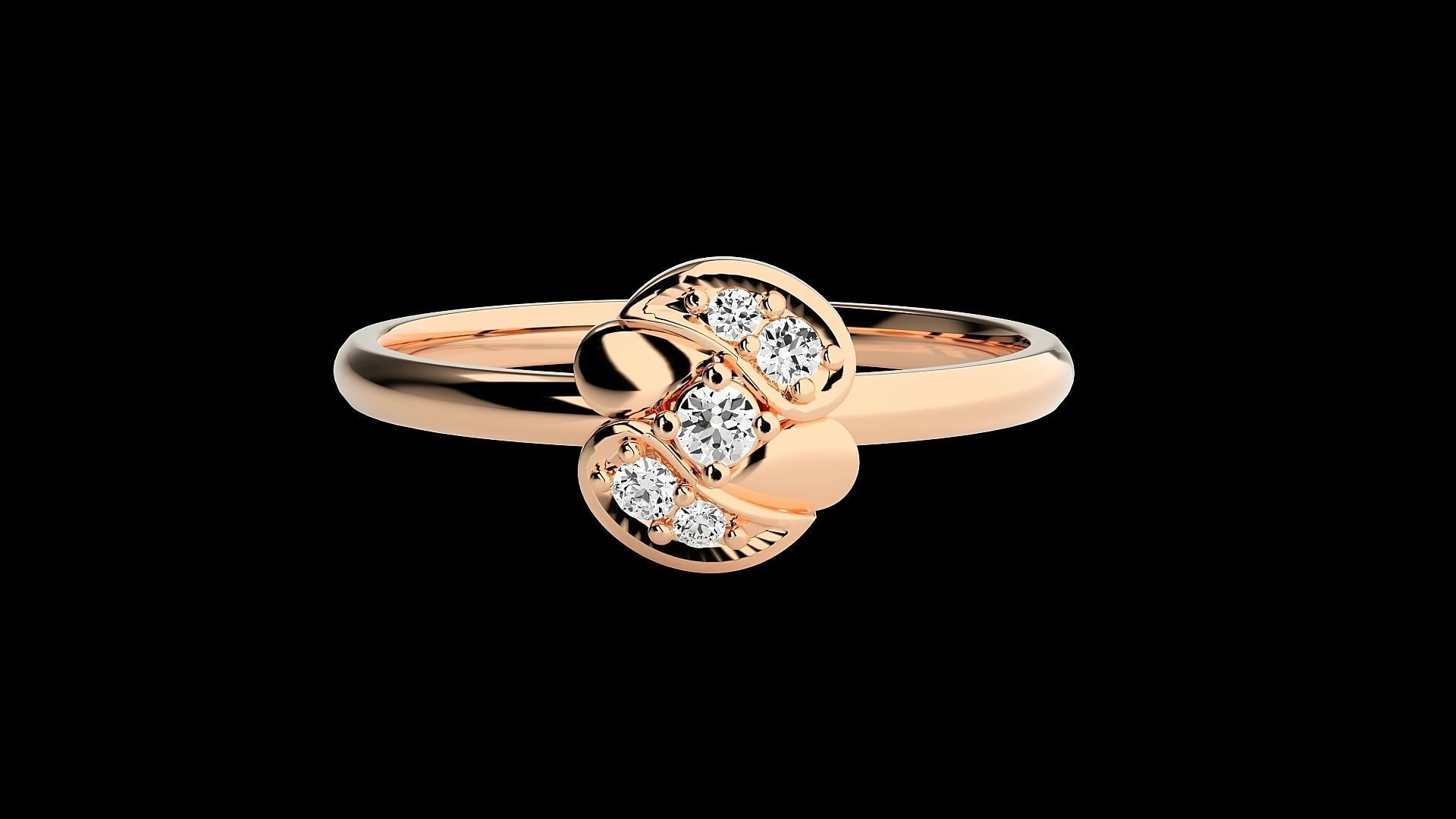 Ultra light wt minimalist Women Ring 3dm stl renders 3D print model_3