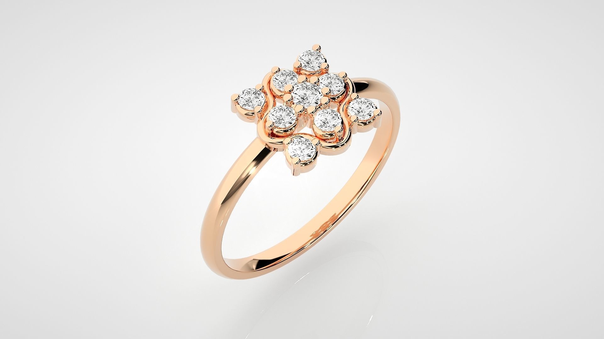 Ultra light wt minimalist Women Ring 3dm stl renders 3D print model_2