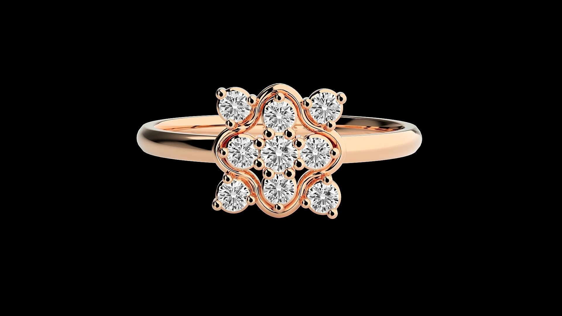 Ultra light wt minimalist Women Ring 3dm stl renders 3D print model_3