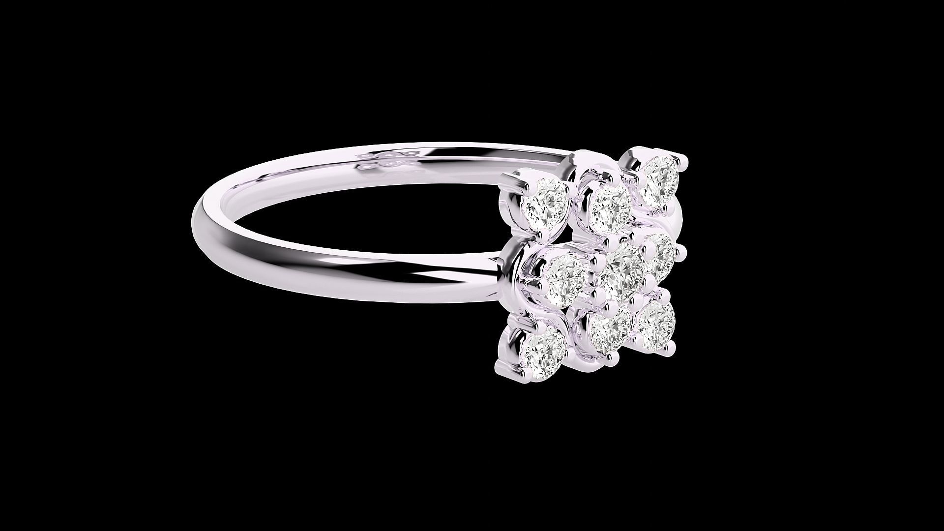 Ultra light wt minimalist Women Ring 3dm stl renders 3D print model_11