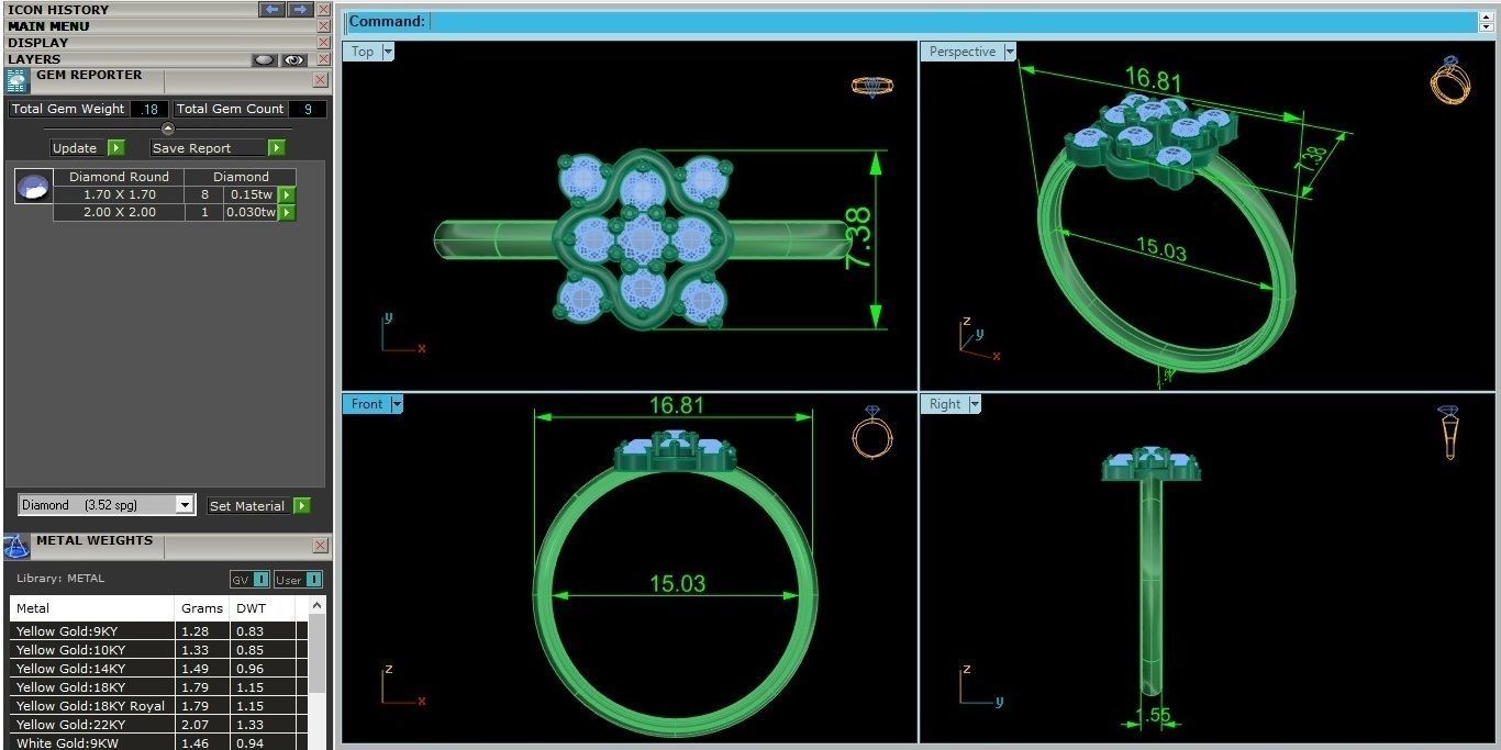 Ultra light wt minimalist Women Ring 3dm stl renders 3D print model_4