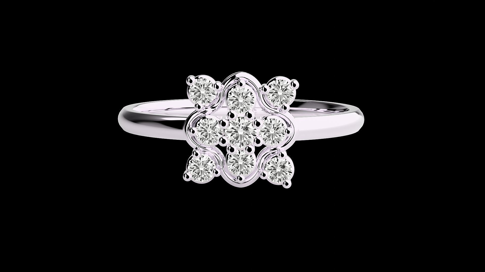 Ultra light wt minimalist Women Ring 3dm stl renders 3D print model_10