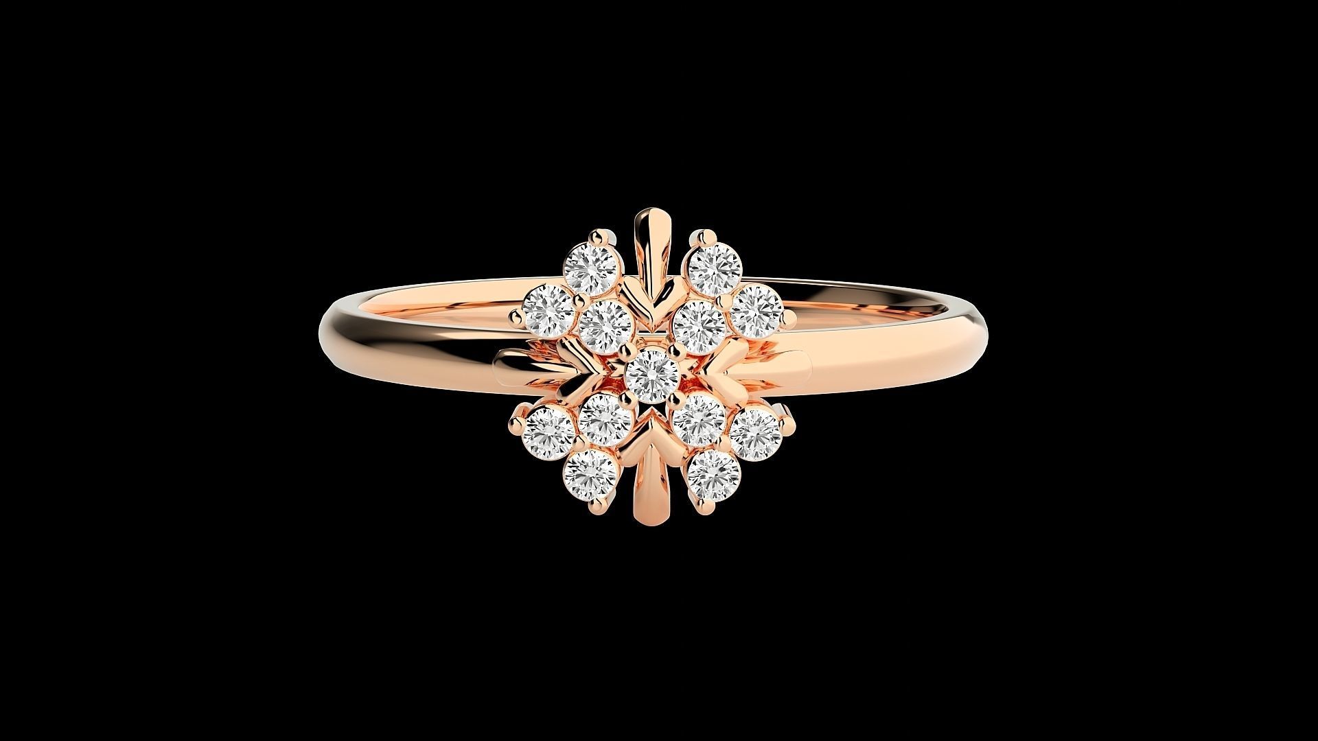 Centralized Arrow Ultra light wt minimalist Women Ring 3dm stl 3D print model_4