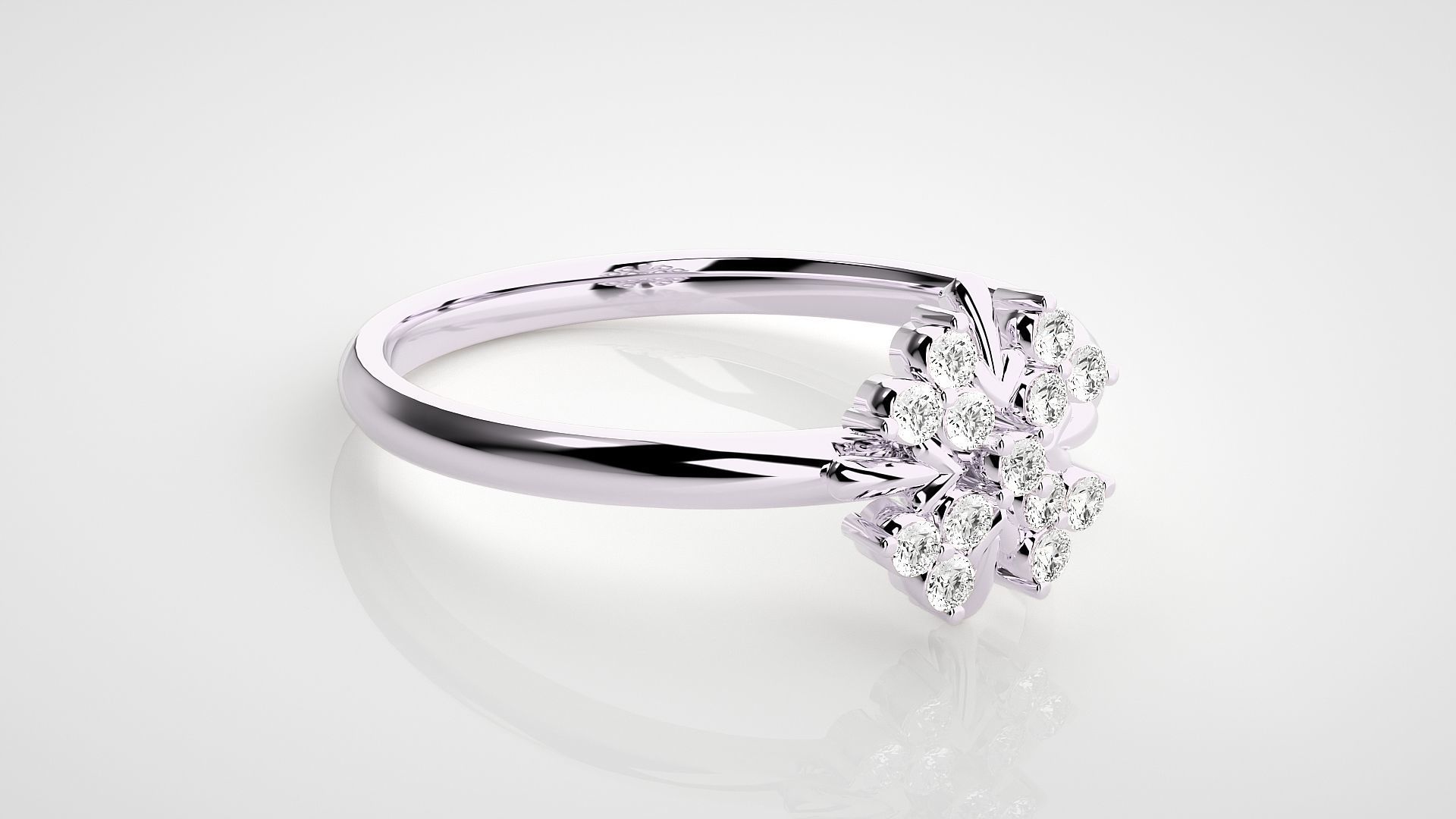 Centralized Arrow Ultra light wt minimalist Women Ring 3dm stl 3D print model_8