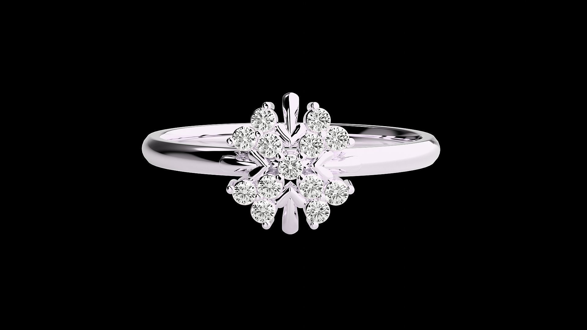 Centralized Arrow Ultra light wt minimalist Women Ring 3dm stl 3D print model_10