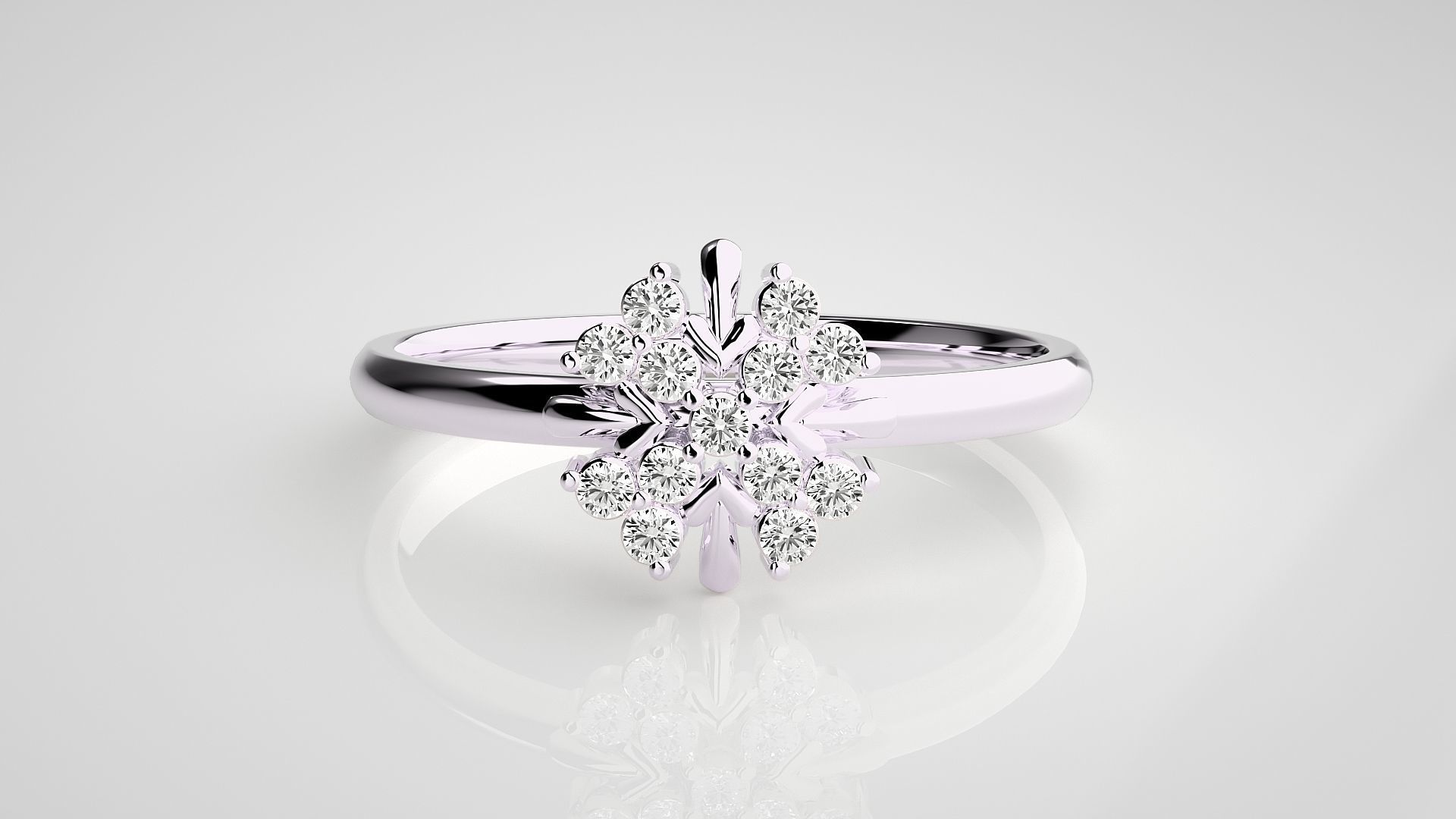 Centralized Arrow Ultra light wt minimalist Women Ring 3dm stl 3D print model_7