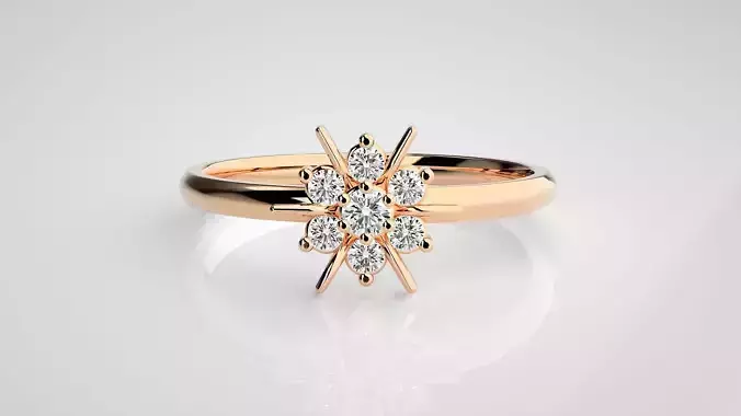 Star Ultra light wt minimalist Women Ring 3dm stl renders 3D print model Star Ultra light wt minimalist Women Ring 3dm stl renders 3D print model