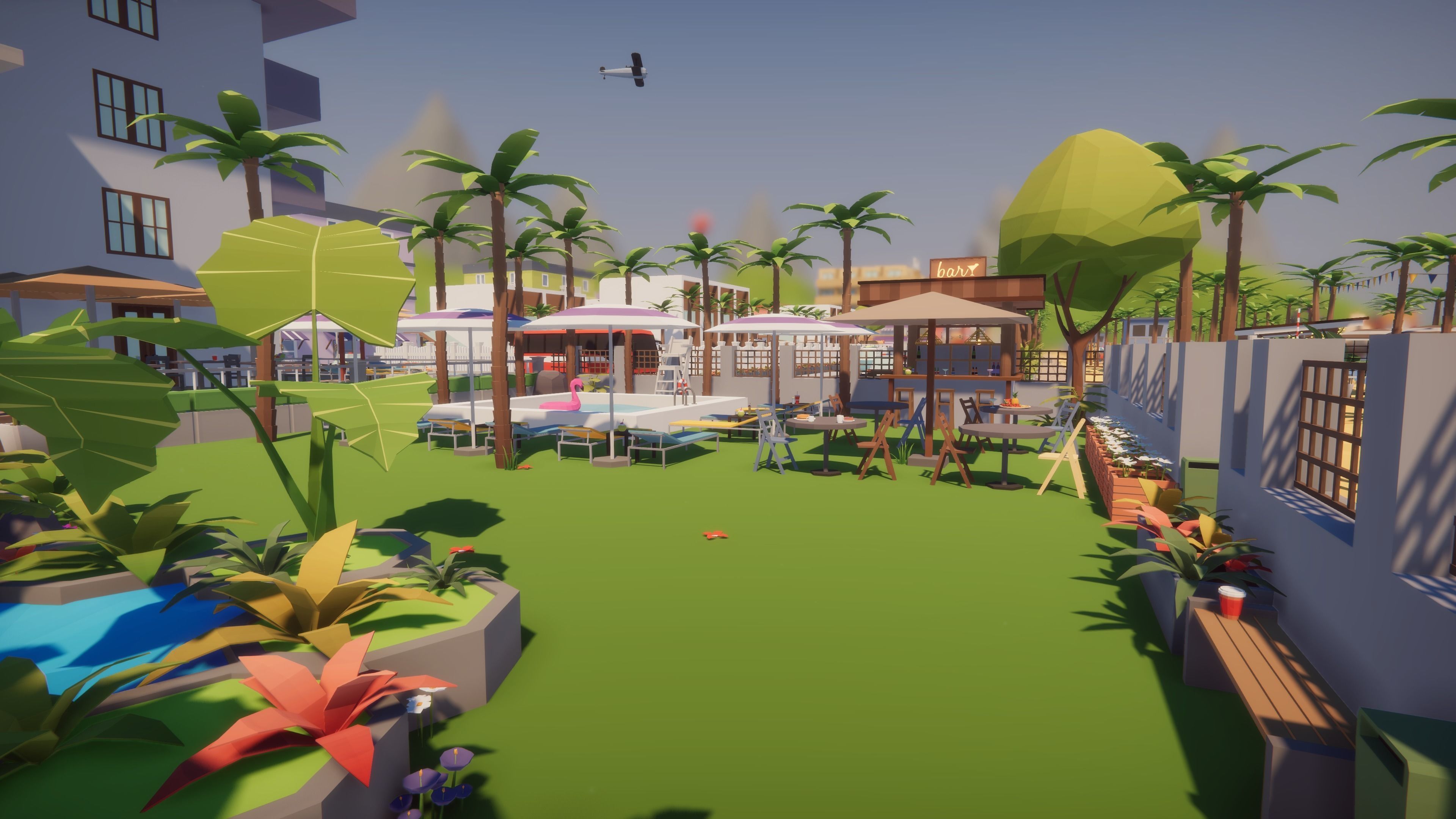 Low Poly Tropical City Low-poly 3D model_10