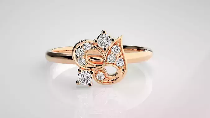 Ultra light wt minimalist Women Ring 3dm stl renders