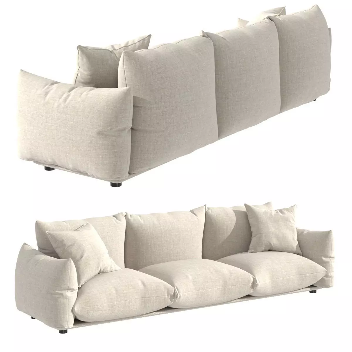 Arflex Marenco three seat sofa 3D model