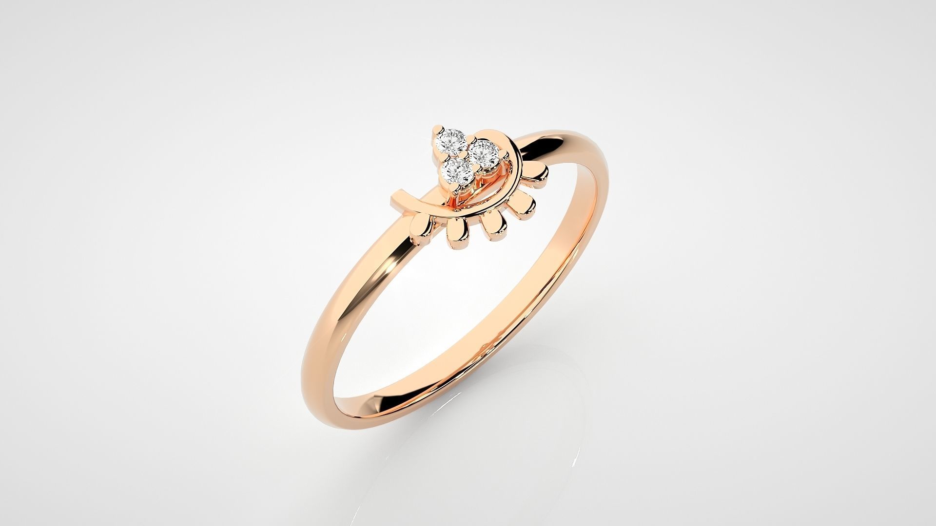 Ultra light wt minimalist Women Ring 3dm stl renders 3D print model_2