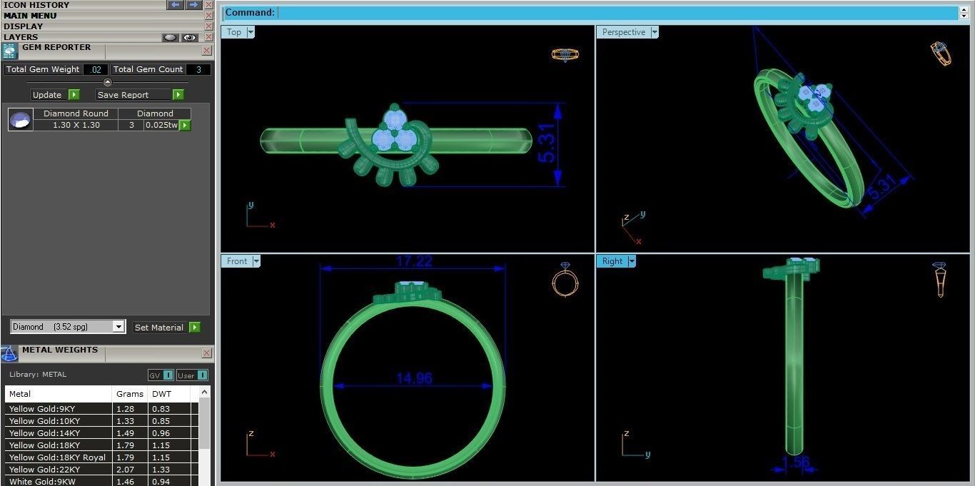 Ultra light wt minimalist Women Ring 3dm stl renders 3D print model_3