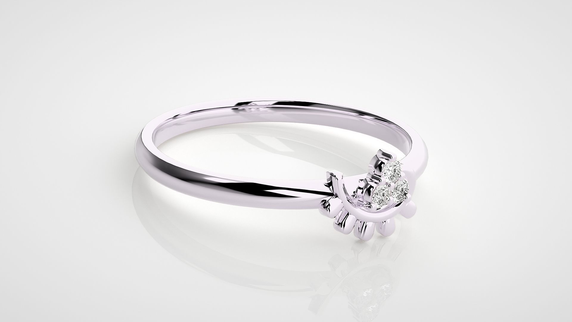 Ultra light wt minimalist Women Ring 3dm stl renders 3D print model_8