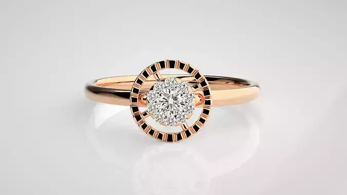 Circular Ultra light wt minimalist Women Ring 3dm stl renders 3D print model