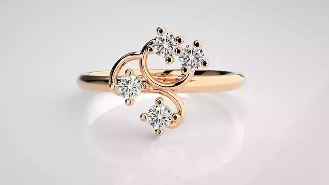 Ultra light wt minimalist Women Ring 3dm stl renders 