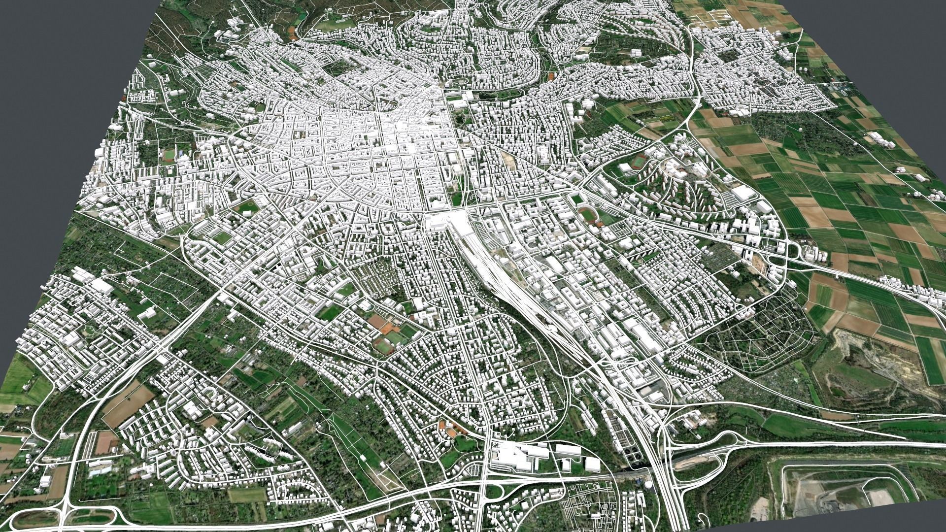 Cityscape Wiesbaden Germany 3D model_8